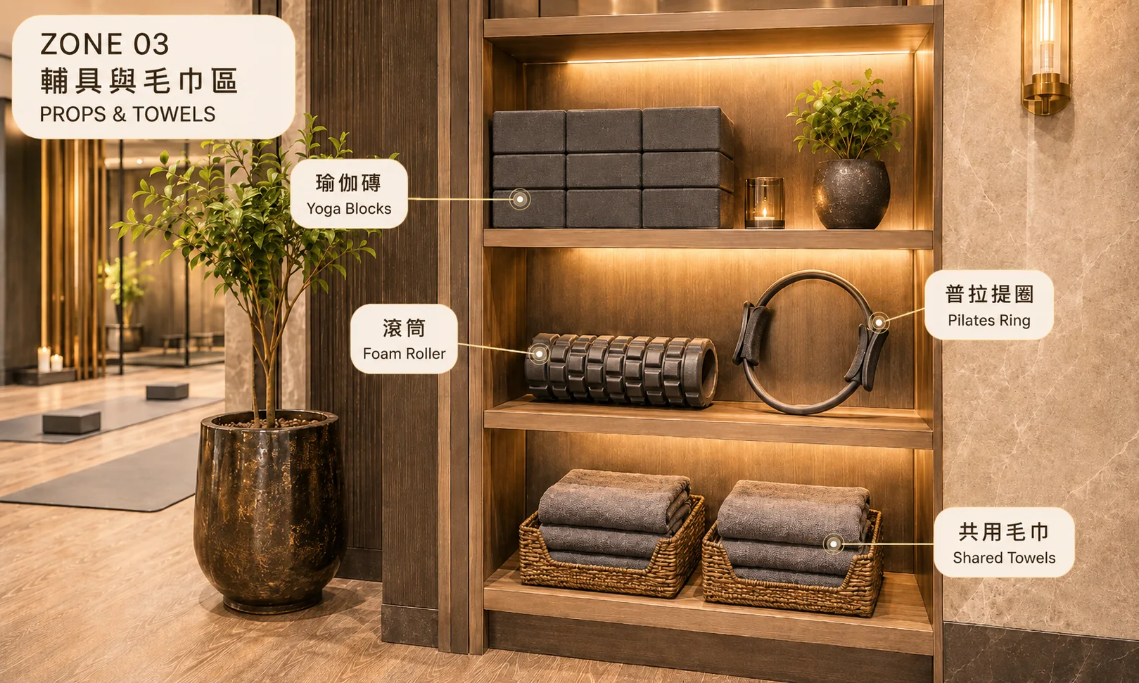 輔具與毛巾區