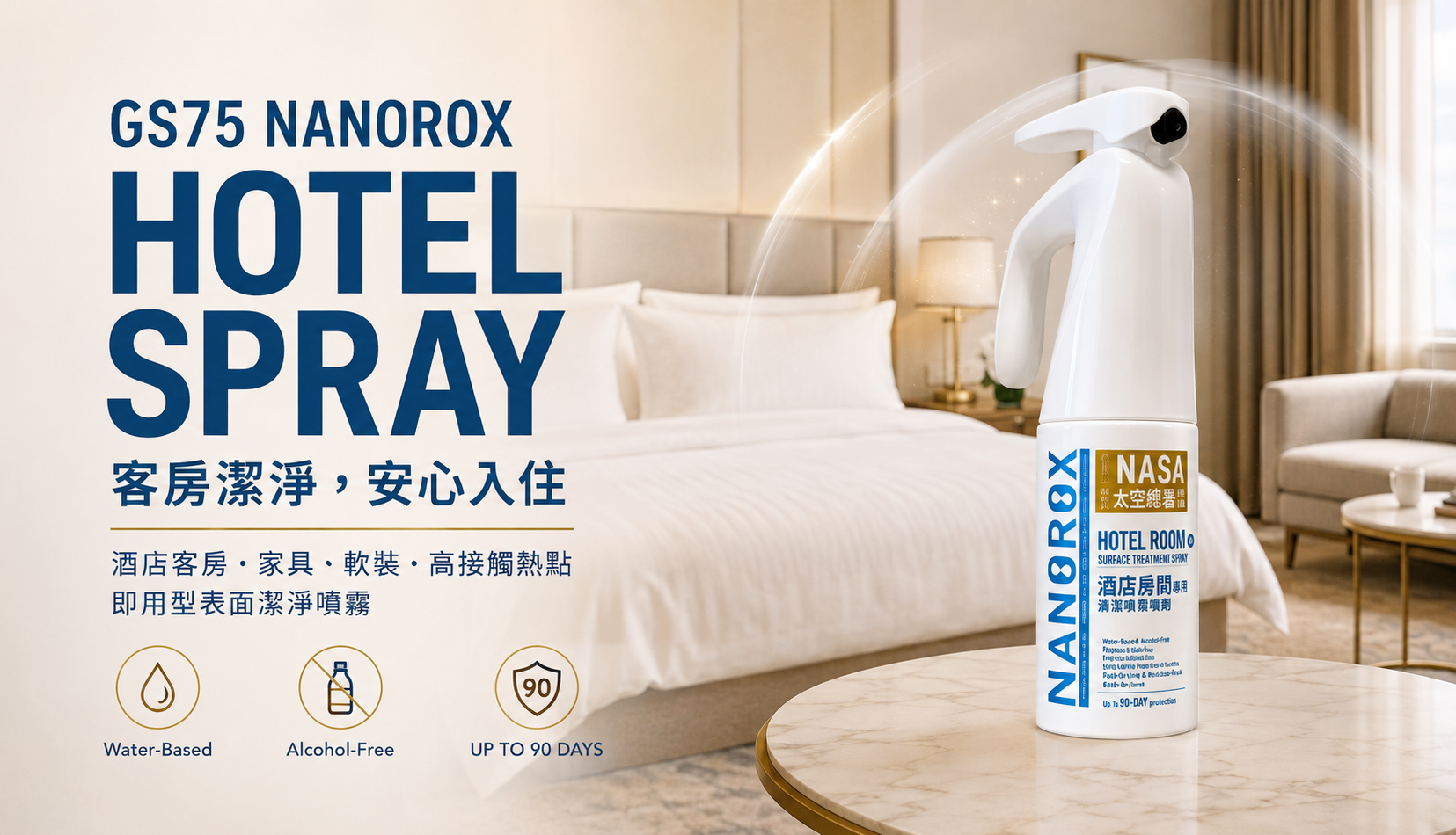 Goldshield GS75 Nanorox Hotel Spray product banner